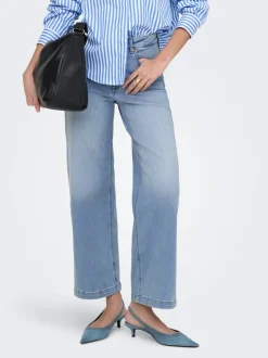 ONLMADISON Høy midje Wide Leg Fit Cropped Jeans