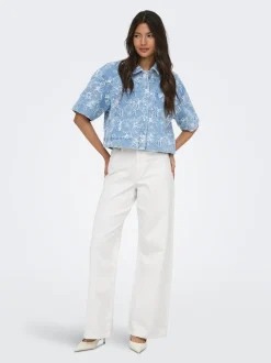 ONLMADISON-SILLE Høy midje Wide Leg Fit Jeans