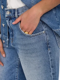 ONLMATE Middels høy midje Baggy Fit Denimshorts