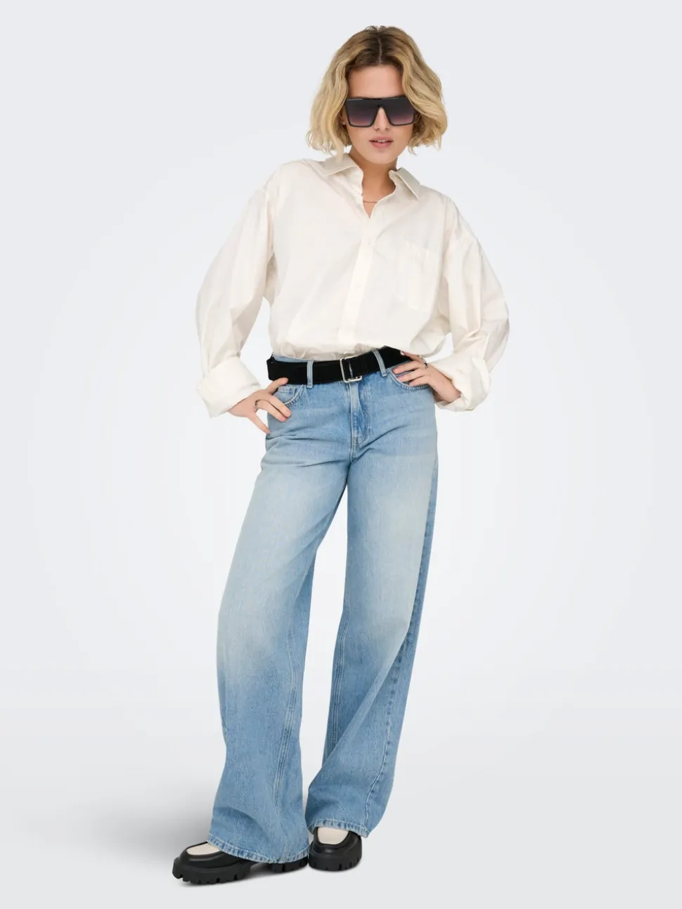 ONLMAYA Middels høy midje Wide Leg Fit Jeans