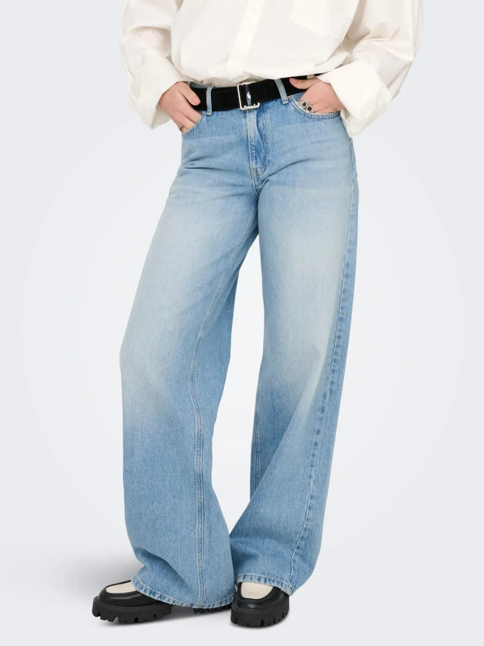 ONLMAYA Middels høy midje Wide Leg Fit Jeans