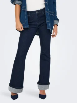 ONLMILA Middels høy midje Flared Fit Jeans