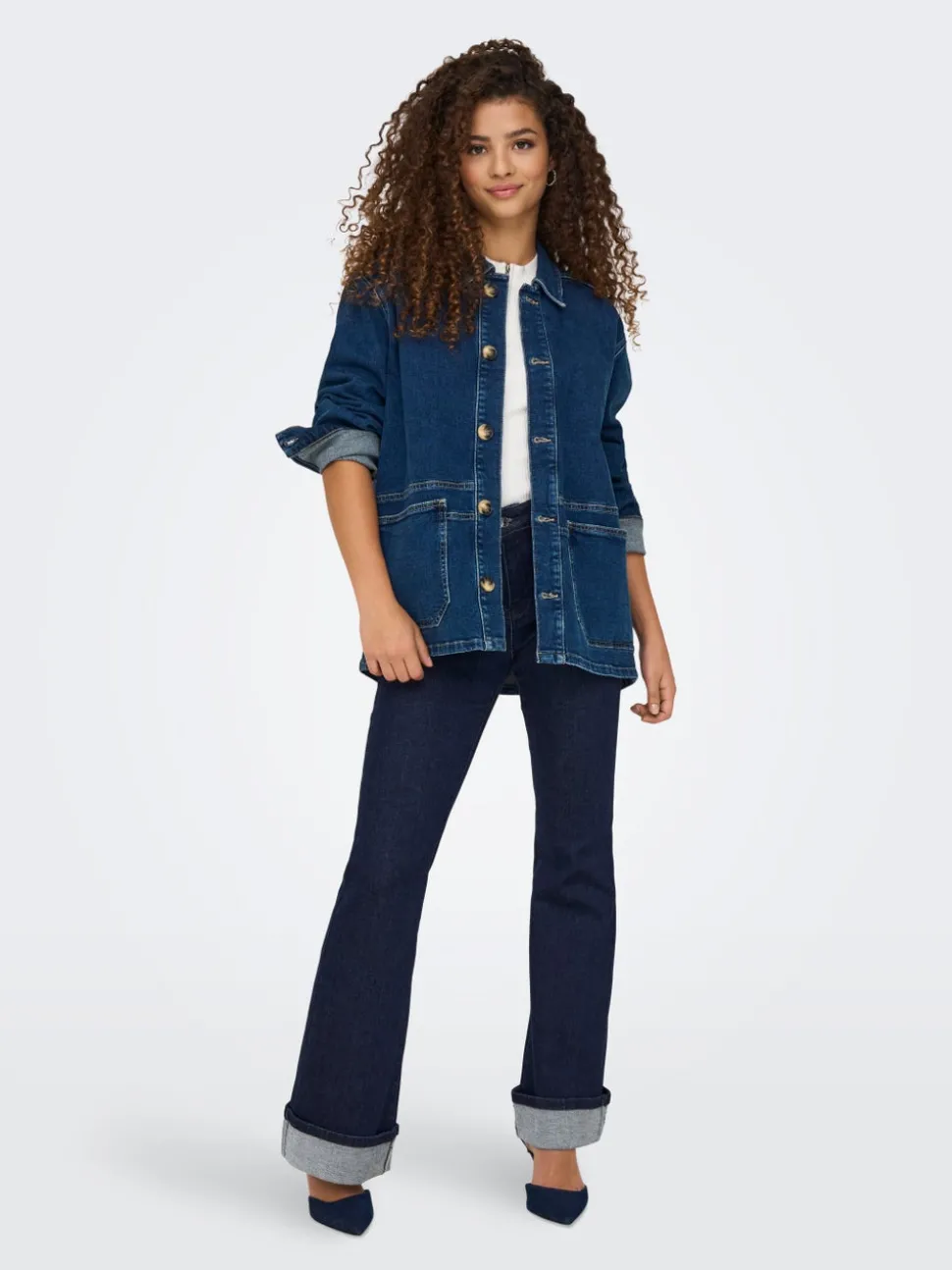 ONLMILA Middels høy midje Flared Fit Jeans