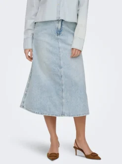 ONLMINDY Denim Denimskjørt Langt skjørt