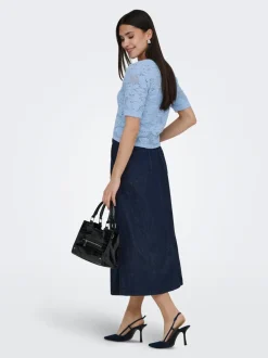 ONLMINDY Denim Denimskjørt Langt skjørt