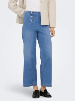ONLNEW Høy midje Bred passform - beskåret Cropped Jeans