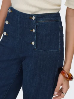 ONLNEW Høy midje Bred passform - beskåret Cropped Jeans