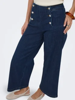 ONLNEW Høy midje Bred passform - beskåret Cropped Jeans