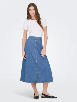 ONLNOEMI Denimskjørt Midiskjørt