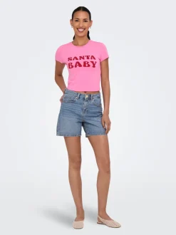 ONLPHINE Høy midje Regular Fit Denimshorts