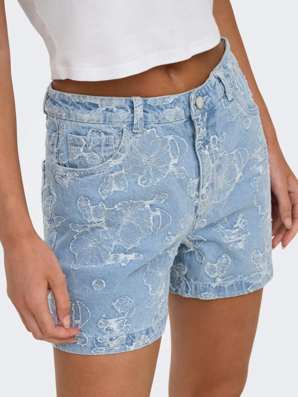 ONLPHINE-AUDE Høy midje Regular Fit Denimshorts