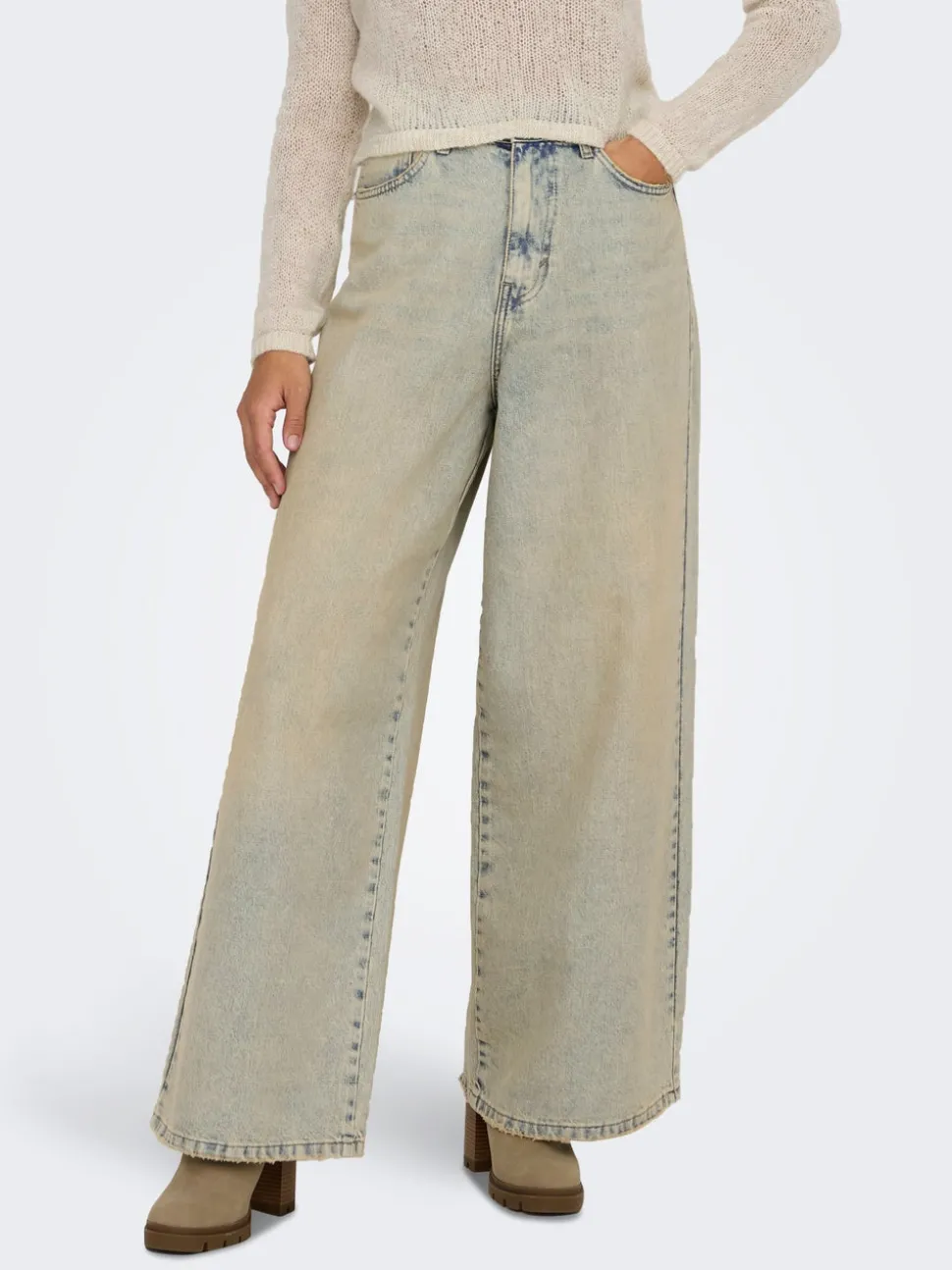 ONLPIPER-SONIC Høy midje Wide Leg Fit Jeans