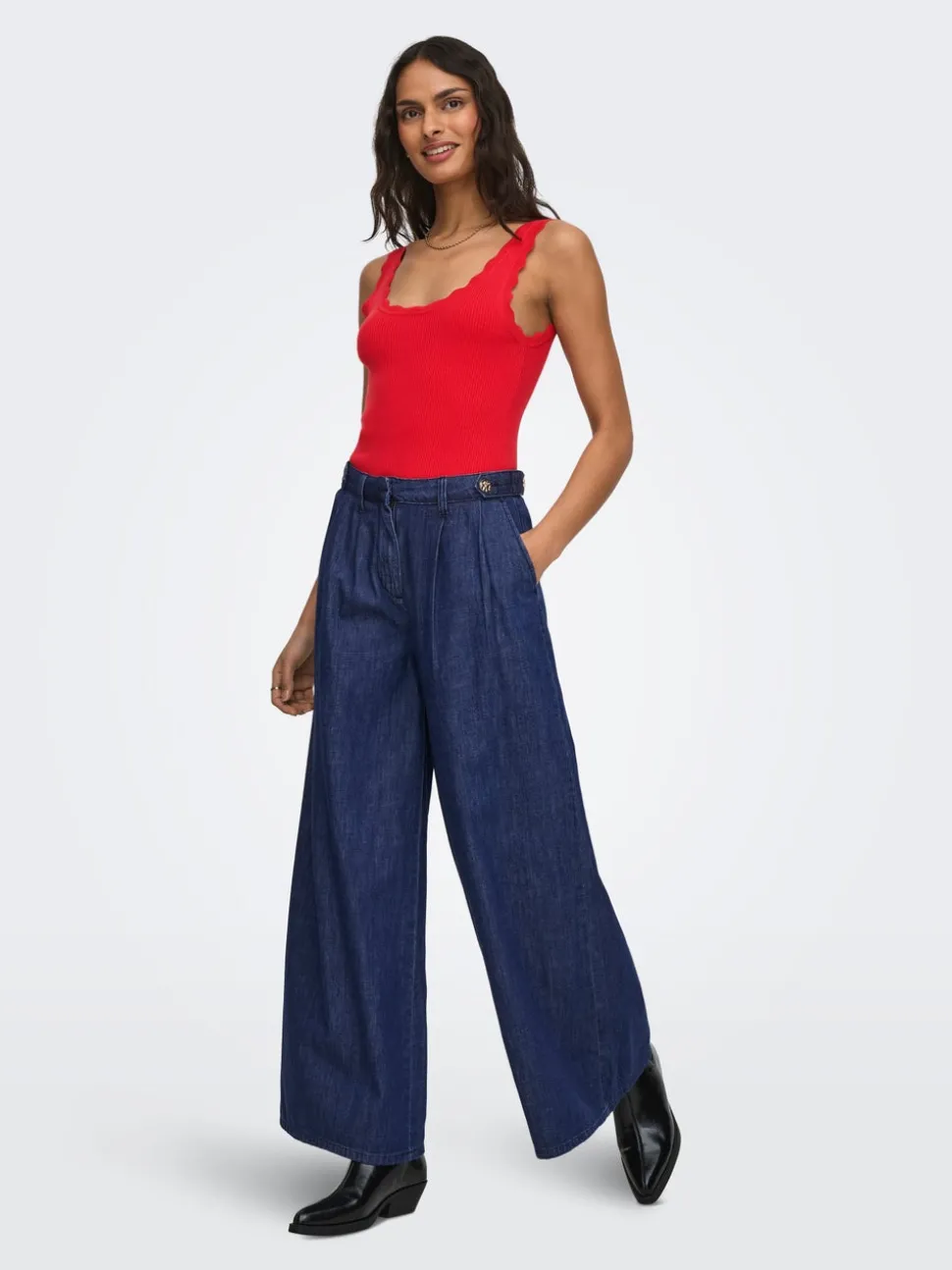 ONLPOSE Høy midje Wide Leg Fit Jeans