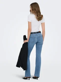 ONLPOWER Middels høy midje Flared Fit Jeans