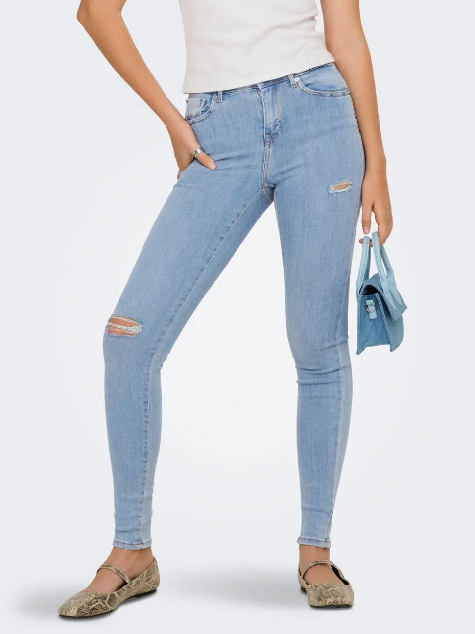 ONLPOWER Middels høy midje Skinny Fit Jeans