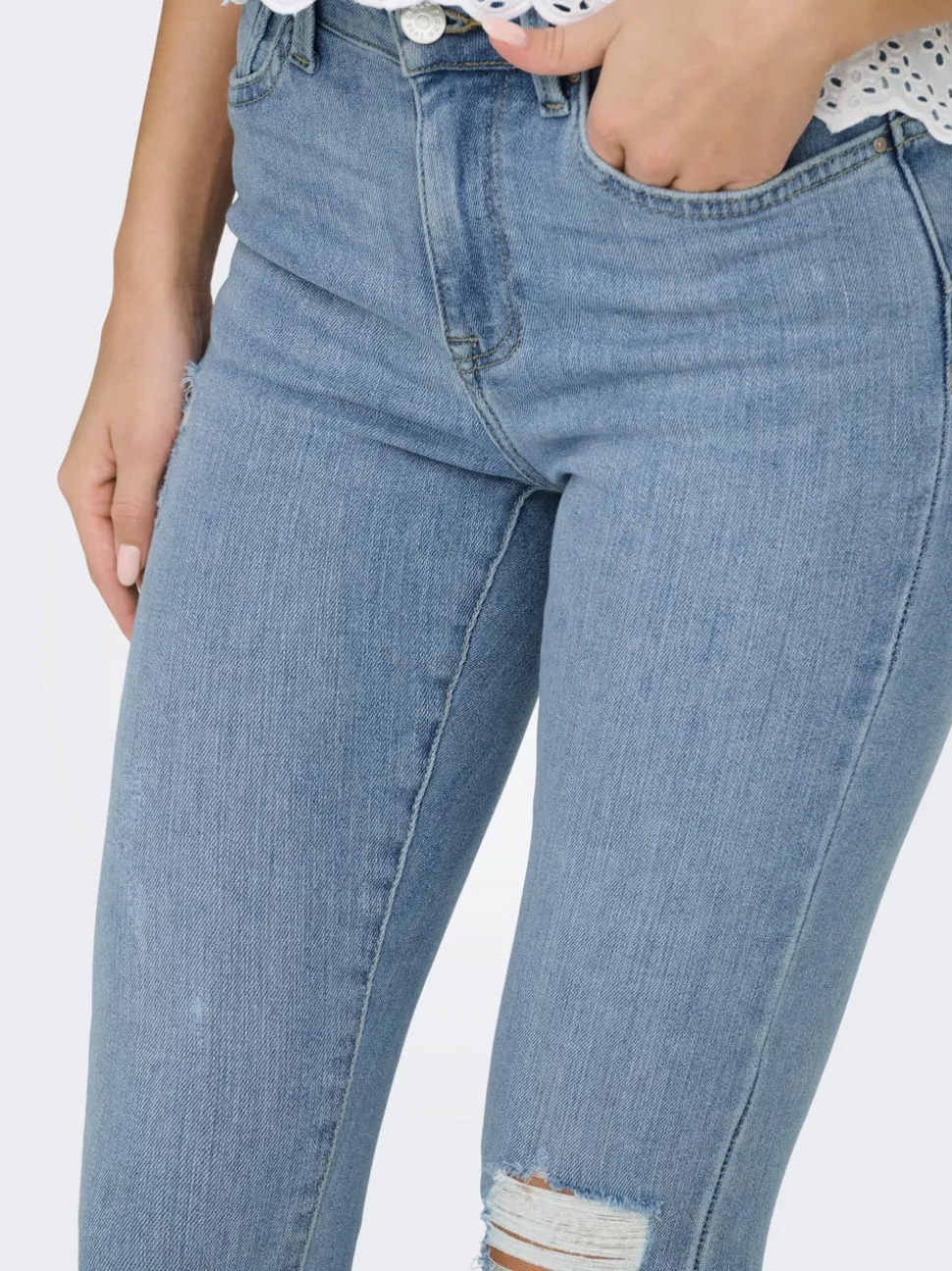 ONLPOWER Middels høy midje Skinny Fit Jeans