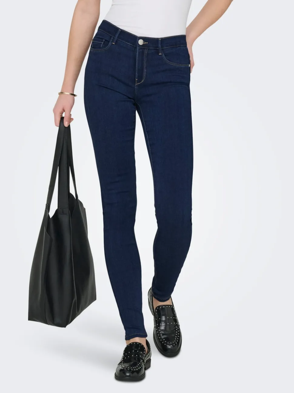 ONLRAIN Middels høy midje Skinny Fit Jeans