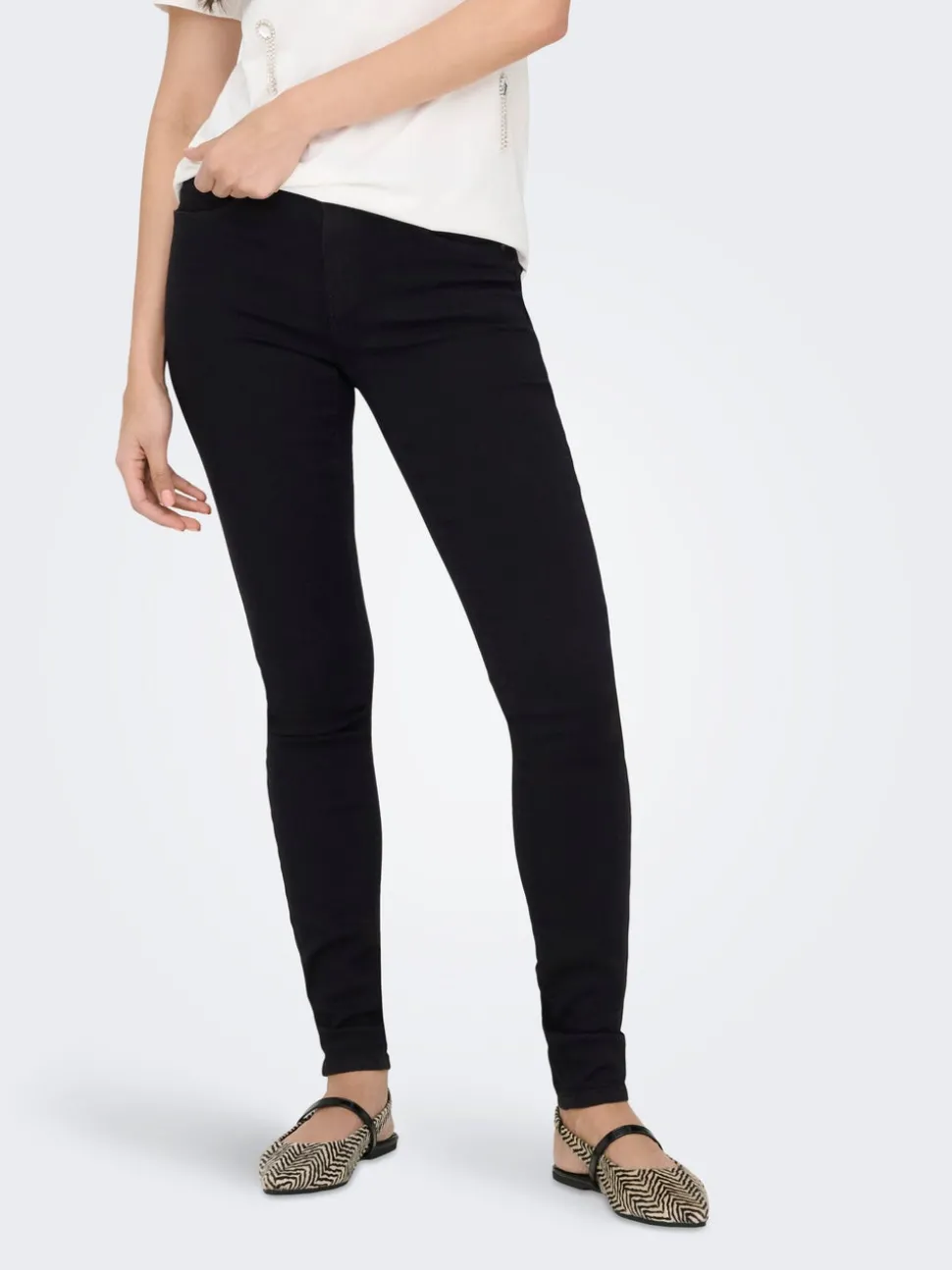 ONLRAIN Middels høy midje Skinny Fit Jeans
