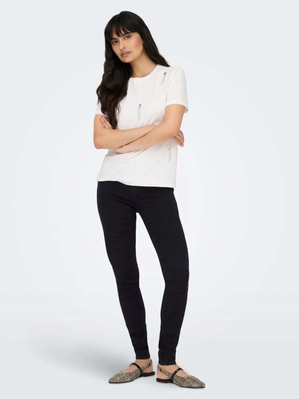 ONLRAIN Middels høy midje Skinny Fit Jeans