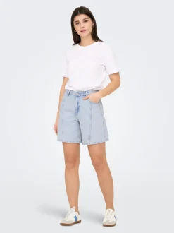 ONLREBECCA Middels høy midje Regular Fit Denimshorts