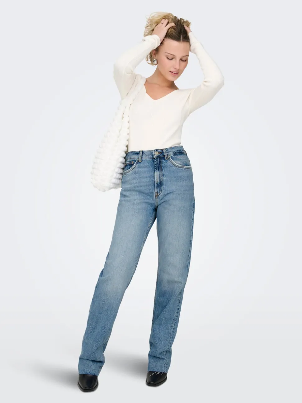 ONLRILEY Høy midje Straight Fit Jeans