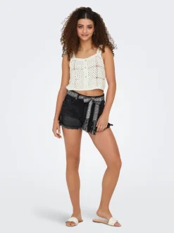 ONLROBYN Ekstra høy midje Straight Fit Denimshorts