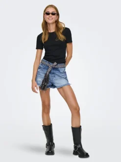 ONLROBYN Ekstra høy midje Straight Fit Denimshorts