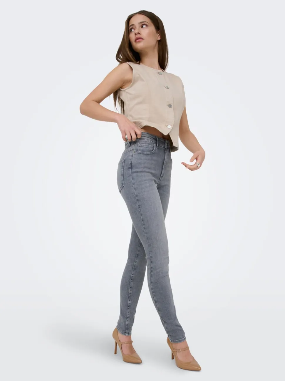 ONLROYAL-POWER Høy midje Skinny Fit Jeans