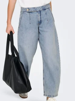 ONLSAVONA Middels høy midje Barrel-passform Ankellengde Jeans