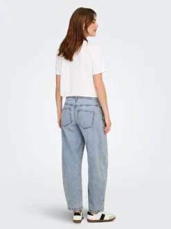 ONLSAVONA Middels høy midje Barrel-passform Ankellengde Jeans