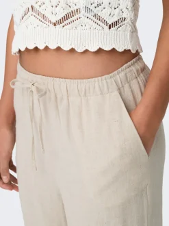 ONLSIESTA Straight Fit Lin Bukser