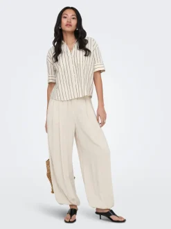 ONLSIESTA Wide Leg Fit Lin Bukser med vide ben