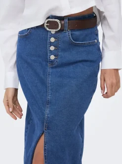 ONLSILJA Denimskjørt Midiskjørt