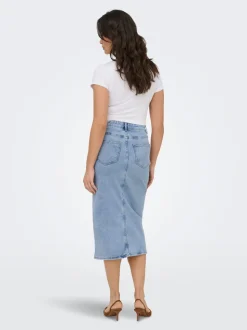 ONLSILJA Denimskjørt Midiskjørt