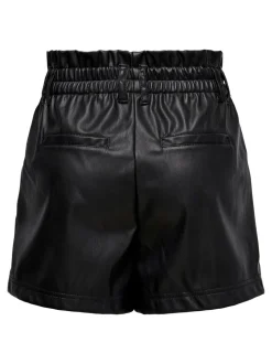 ONLSTEPHANIE Regular Fit Shorts i kunstskinn