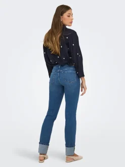 ONLSUI Middels høy midje Slim Fit Jeans