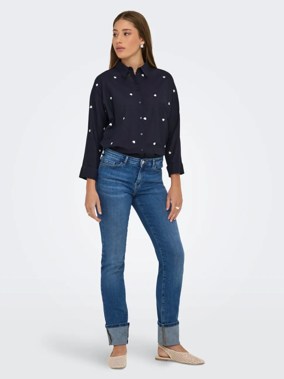 ONLSUI Middels høy midje Slim Fit Jeans