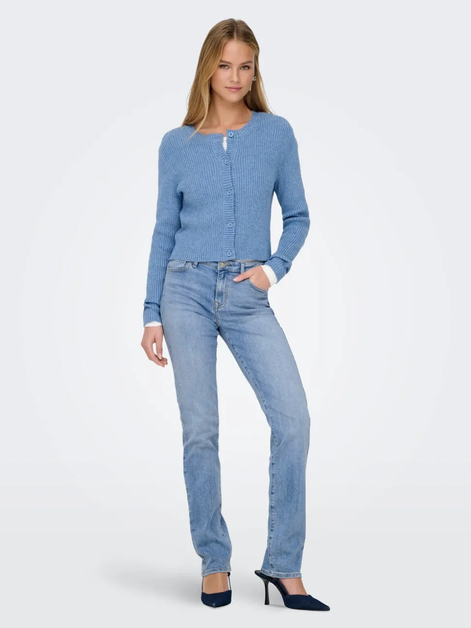 ONLSUI Middels høy midje Slim Fit Jeans