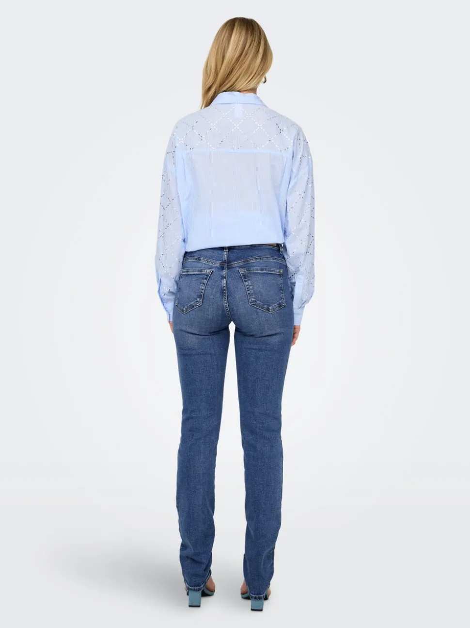 ONLSUI Middels høyt snitt Slim Fit Jeans
