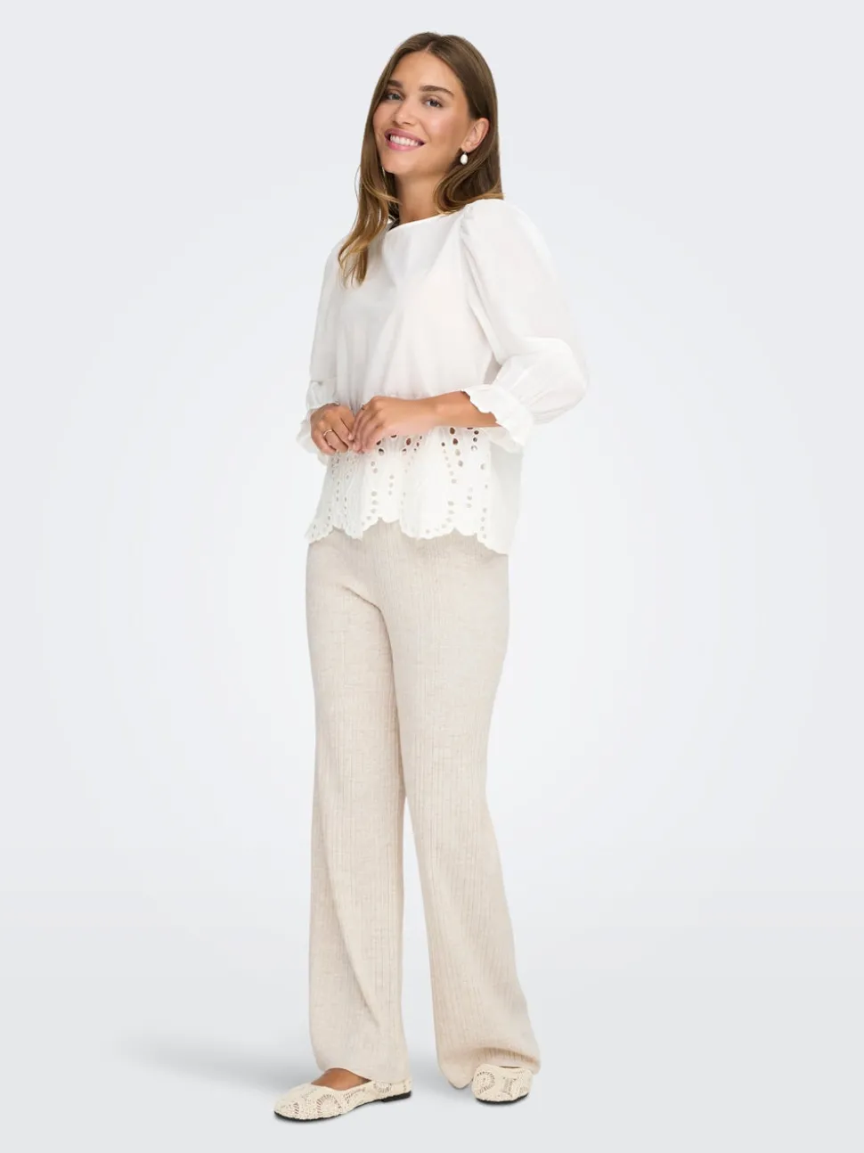 ONLTHEA Baggy Fit Strikkebukser