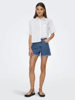 ONLVEGA Høy midje Regular Fit Denimshorts