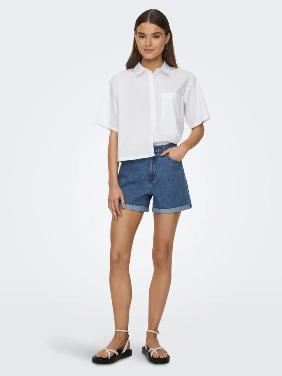ONLVEGA Høy midje Regular Fit Denimshorts