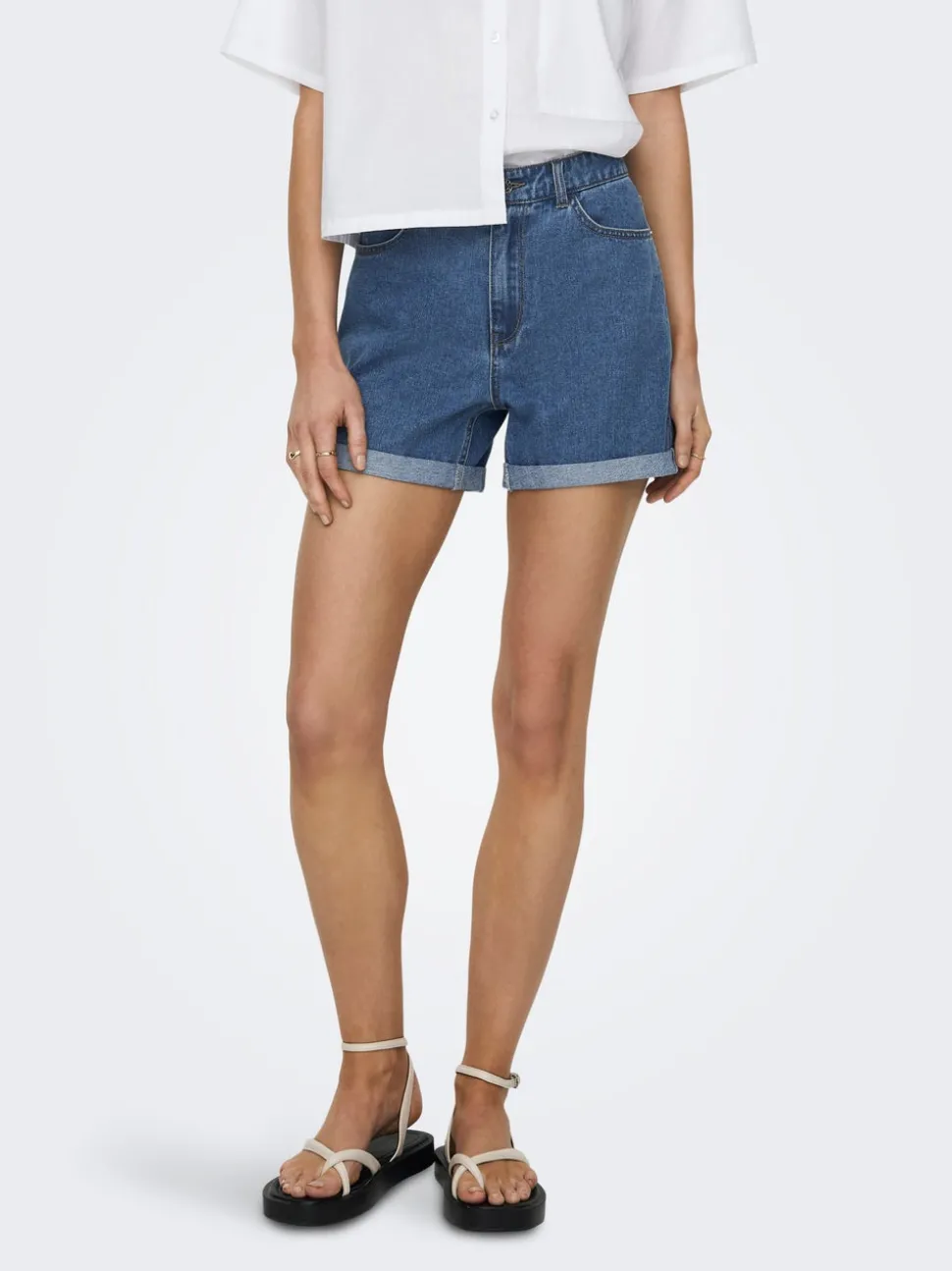 ONLVEGA Høy midje Regular Fit Denimshorts