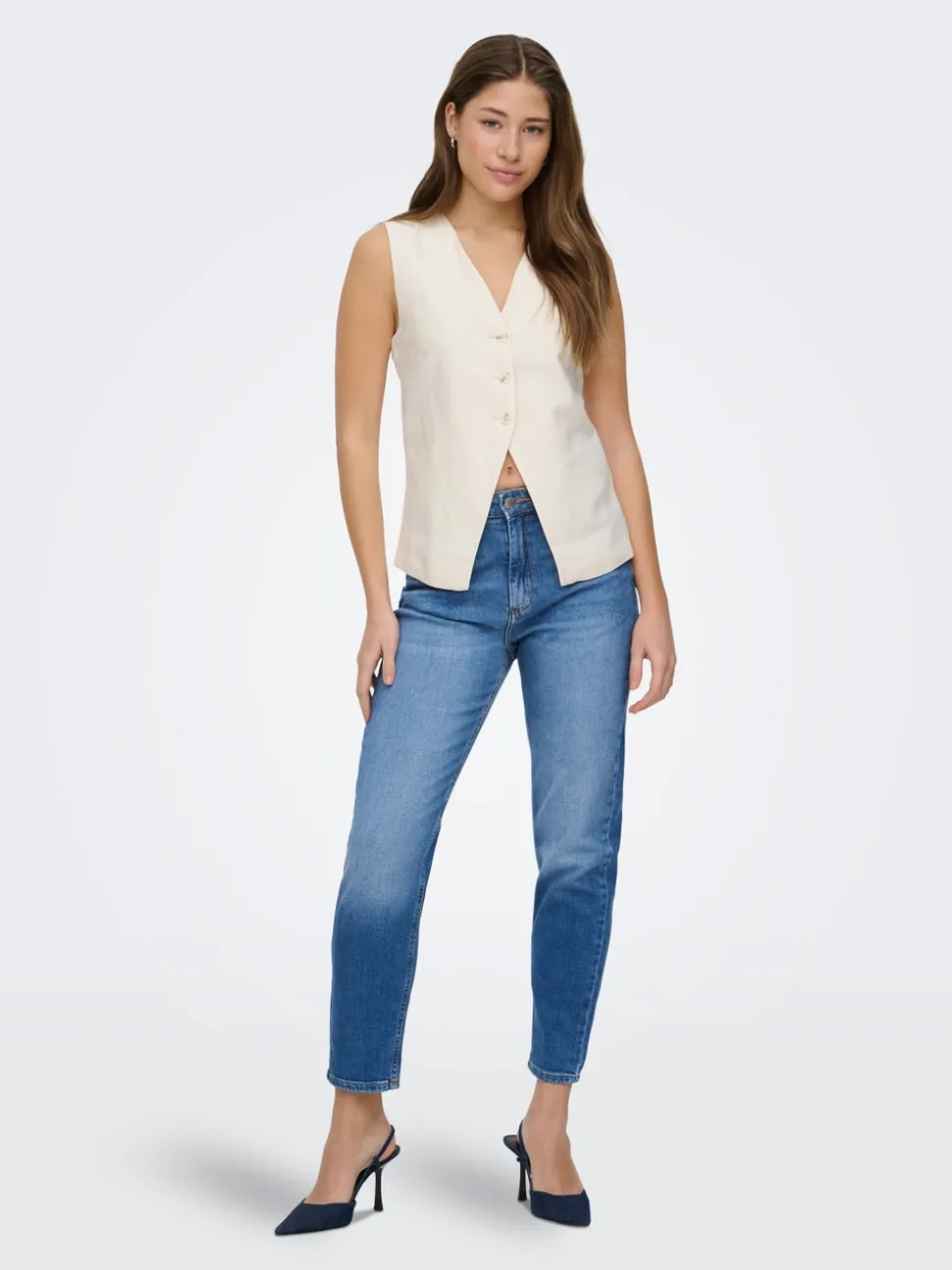 ONLVENEDA Høy midje Mom Fit Jeans