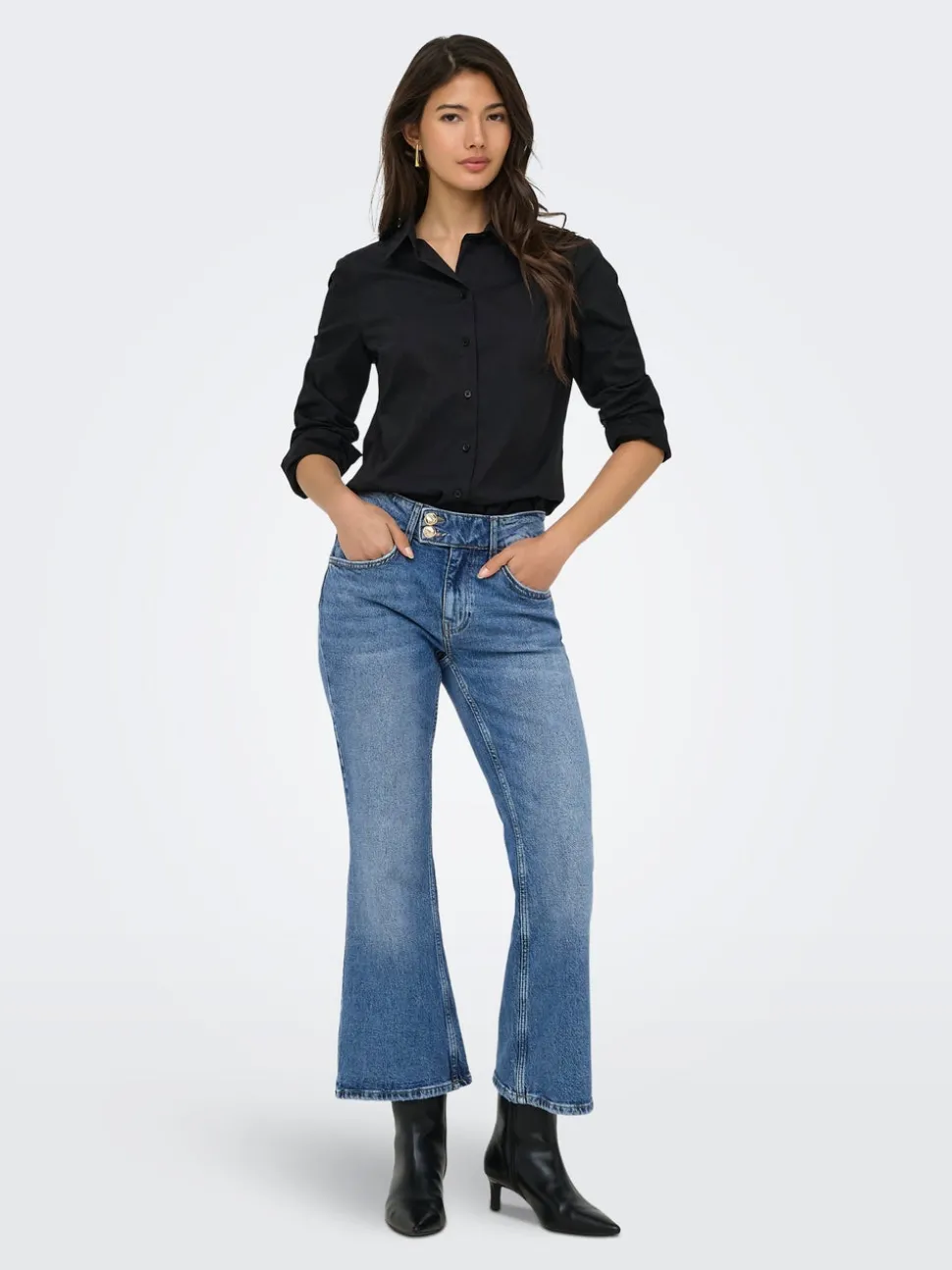 ONLVIOLET Høy midje Flared Fit Ankellengde Jeans