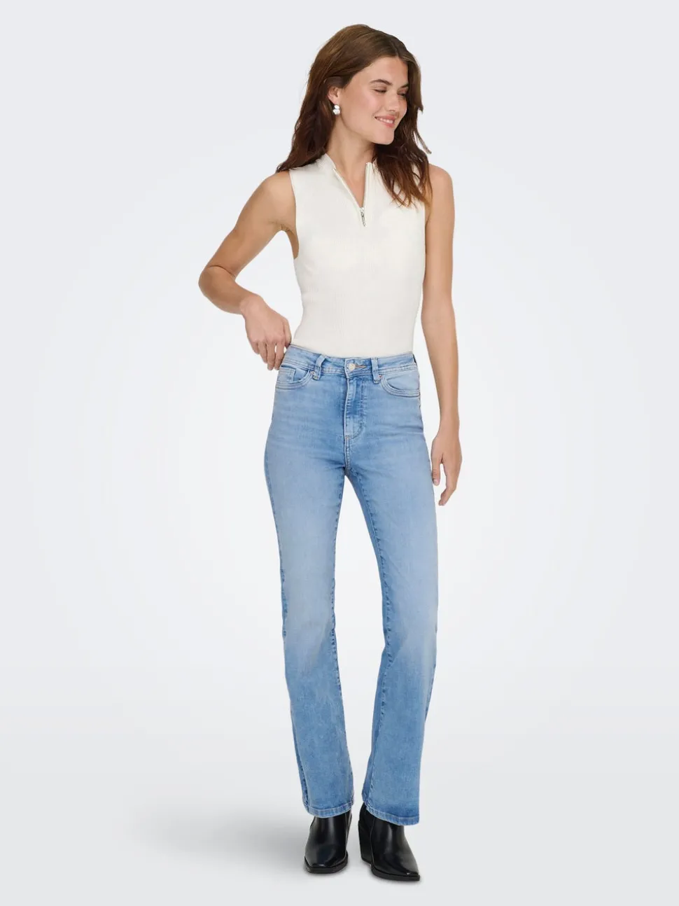 ONLWAUW Høy midje Flared Fit Jeans