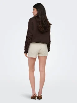ONLWAUW Middels høy midje Regular Fit Denimshorts