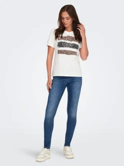 ONLWAUW Middels høy midje Skinny Fit Jeans