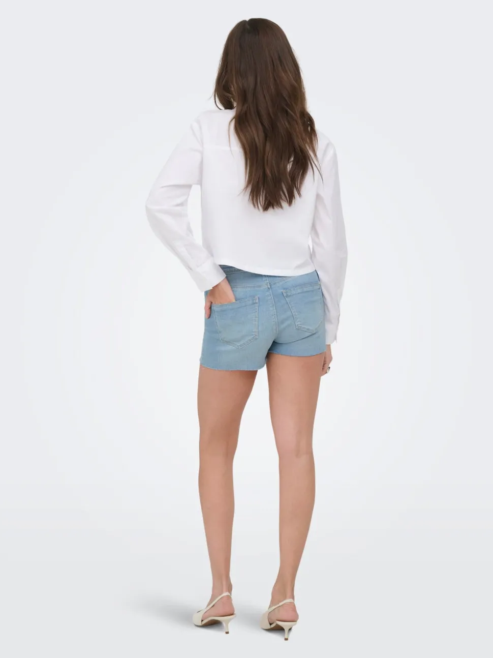 ONLWAUW Middels høy midje Regular Fit Denimshorts