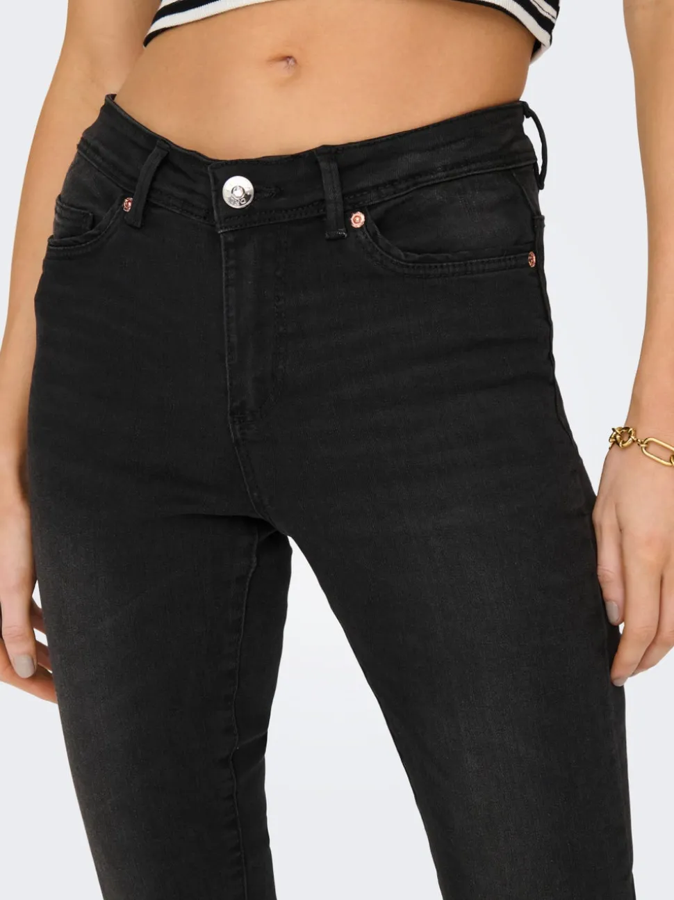 ONLWAUW Middels høy midje Skinny Fit Jeans